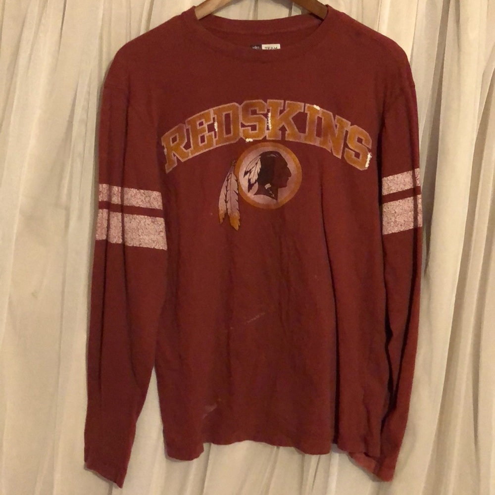 NFL team apparel Redskin burgundy long sleeve tee medium